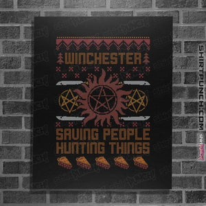 Shirts Posters / 4"x6" / Black Supernaturally Ugly Sweater