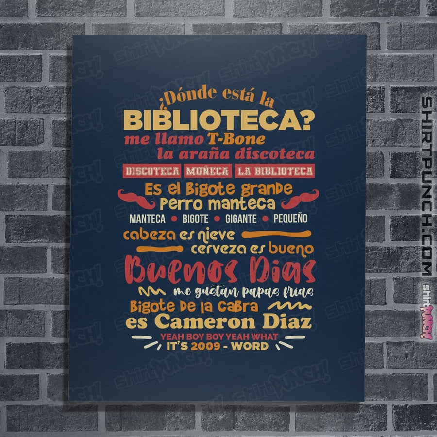 Shirts Posters / 4"x6" / Navy The Bibliotecas Rap