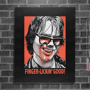 Shirts Posters / 4"x6" / Black Finger Lickin' Good
