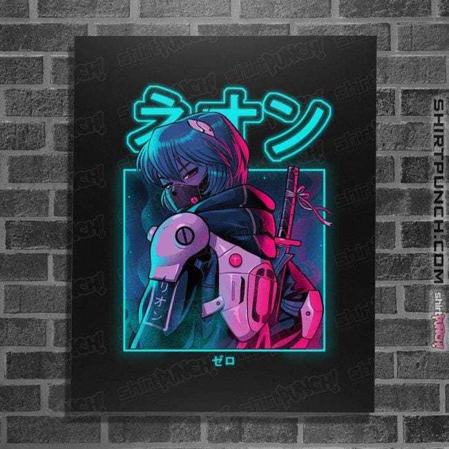 Shirts Posters / 4"x6" / Black Neon Zero