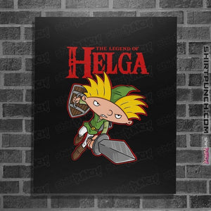 Daily_Deal_Shirts Posters / 4"x6" / Black The Legend Of Helga