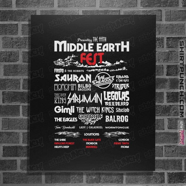 Shirts Posters / 4"x6" / Black Middle Earth Fest