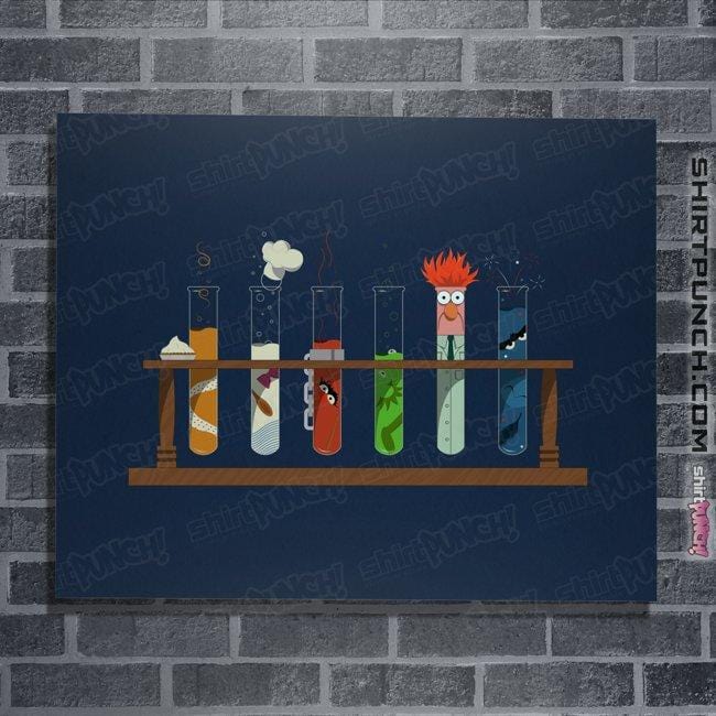 Secret_Shirts Posters / 4"x6" / Navy Muppet Science Beakers