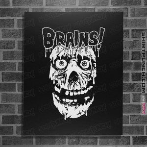 Daily_Deal_Shirts Posters / 4"x6" / Black More Brains!