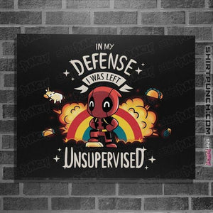 Shirts Posters / 4"x6" / Black Unsupervised Deadpool