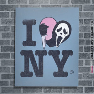 Daily_Deal_Shirts Posters / 4"x6" / Powder Blue Ghostface Loves NY