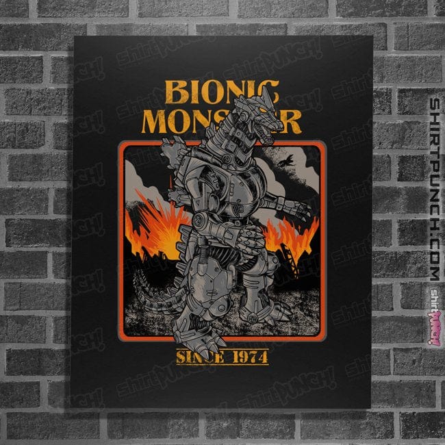 Secret_Shirts Posters / 4"x6" / Black Bionic Monster
