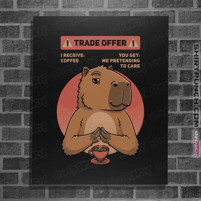 Secret_Shirts Posters / 4"x6" / Black Capybara Trade