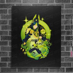 Shirts Posters / 4"x6" / Black Verdant Strider Tighnari