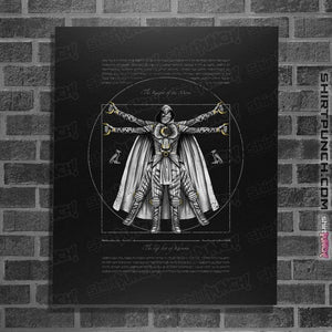 Daily_Deal_Shirts Posters / 4"x6" / Black Vitruvian Moon Knight