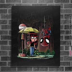 Daily_Deal_Shirts Posters / 4"x6" / Black My Neighbor Spidey