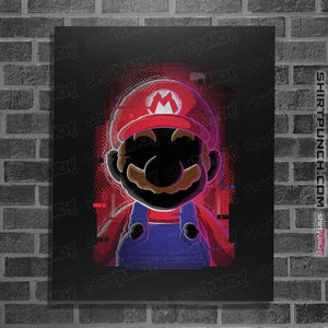 Secret_Shirts Posters / 4"x6" / Black Mario Glitch