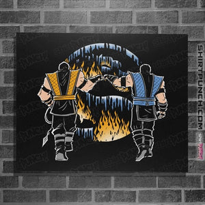 Daily_Deal_Shirts Posters / 4"x6" / Black Mortal Fist Bump