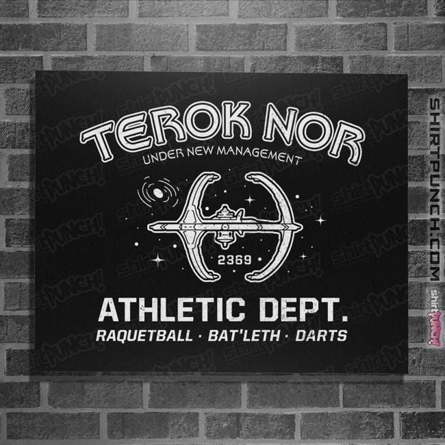 Last_Chance_Shirts Posters / 4"x6" / Black Trek Athletic DS9