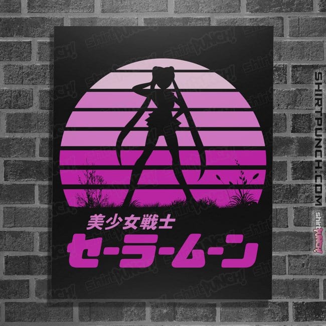 Shirts Posters / 4"x6" / Black Sailor Moon Sun Set