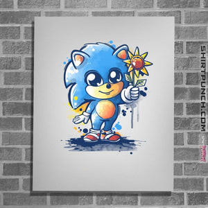 Shirts Posters / 4"x6" / White Little Baby Hedgehog