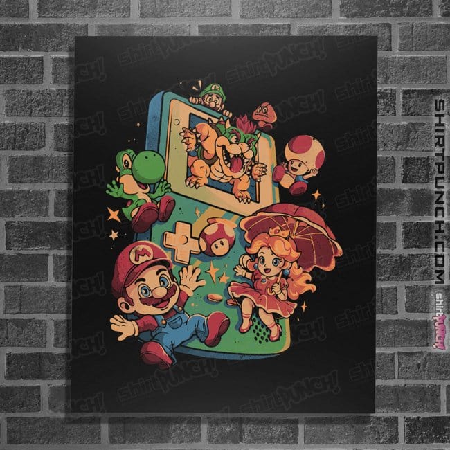 Daily_Deal_Shirts Posters / 4"x6" / Black Plumber Game