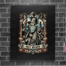 Load image into Gallery viewer, Daily_Deal_Shirts Posters / 4&quot;x6&quot; / Black The Grey Wizard Crest
