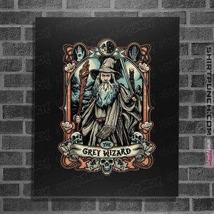 Daily_Deal_Shirts Posters / 4"x6" / Black The Grey Wizard Crest