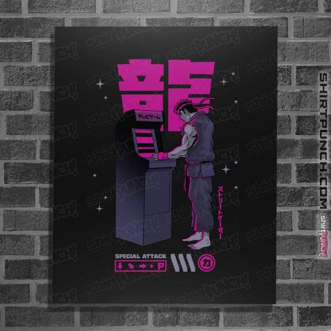 Secret_Shirts Posters / 4"x6" / Black Ryu Arcade
