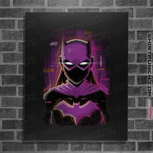 Daily_Deal_Shirts Posters / 4"x6" / Black Glitch Batgirl