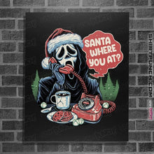 Load image into Gallery viewer, Secret_Shirts Posters / 4&quot;x6&quot; / Black Ghostface Santa
