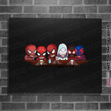 Load image into Gallery viewer, Daily_Deal_Shirts Posters / 4&quot;x6&quot; / Black Spider Friends
