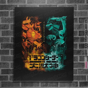 Daily_Deal_Shirts Posters / 4"x6" / Black Dragon VS Beast