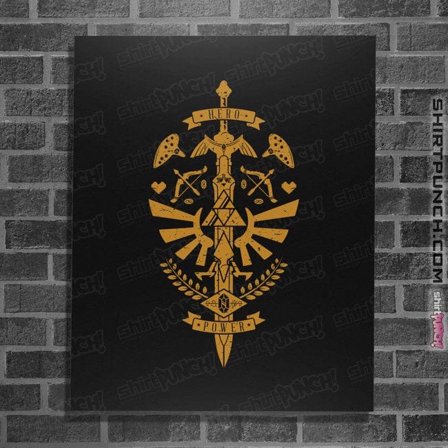 Secret_Shirts Posters / 4"x6" / Black Hero Power