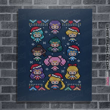 Load image into Gallery viewer, Shirts Posters / 4&quot;x6&quot; / Navy A Senshi Family Christmas

