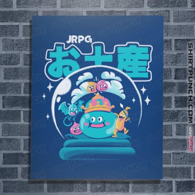 Shirts Posters / 4"x6" / Royal Blue JRPG Souvenir Slimes