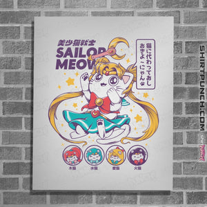 Shirts Posters / 4"x6" / White Sailor Meow