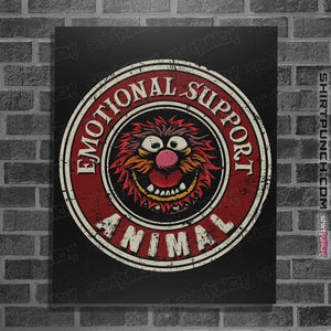 Daily_Deal_Shirts Posters / 4"x6" / Black Emotional Support Animal