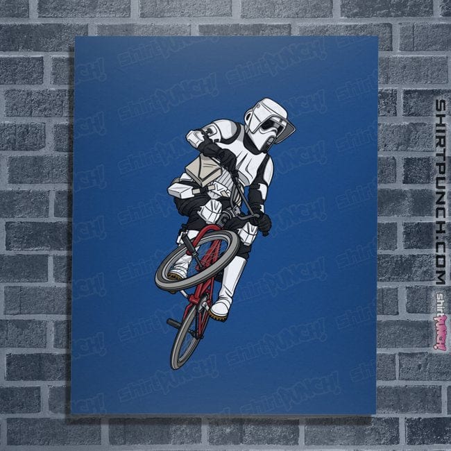Daily_Deal_Shirts Posters / 4"x6" / Royal Blue BMX Biker Scout