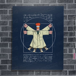 Daily_Deal_Shirts Posters / 4"x6" / Navy Vitruvian Puppet