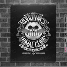 Load image into Gallery viewer, Secret_Shirts Posters / 4&quot;x6&quot; / Black Robotnik&#39;s Animal Clinic
