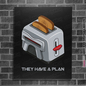 Daily_Deal_Shirts Posters / 4"x6" / Black Frakking Toaster