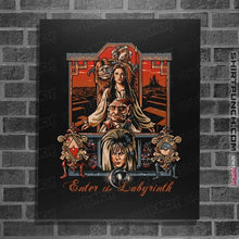 Load image into Gallery viewer, Daily_Deal_Shirts Posters / 4&quot;x6&quot; / Black Enter The Labyrinth 80s
