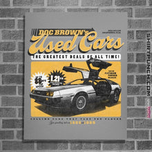 Load image into Gallery viewer, Daily_Deal_Shirts Posters / 4&quot;x6&quot; / Sports Grey Doc Brown&#39;s Used Cars
