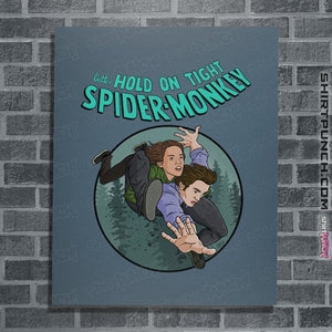Daily_Deal_Shirts Posters / 4"x6" / Indigo Blue Spider-Monkey