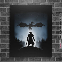 Load image into Gallery viewer, Shirts Posters / 4&quot;x6&quot; / Black Skyrim Dragon Hunting

