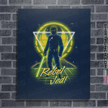 Load image into Gallery viewer, Shirts Posters / 4&quot;x6&quot; / Navy Retro Rebel Jedi
