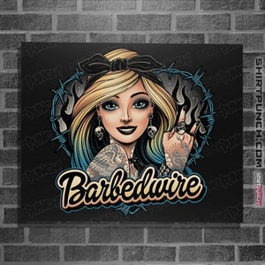 Daily_Deal_Shirts Posters / 4"x6" / Black Barbedwire