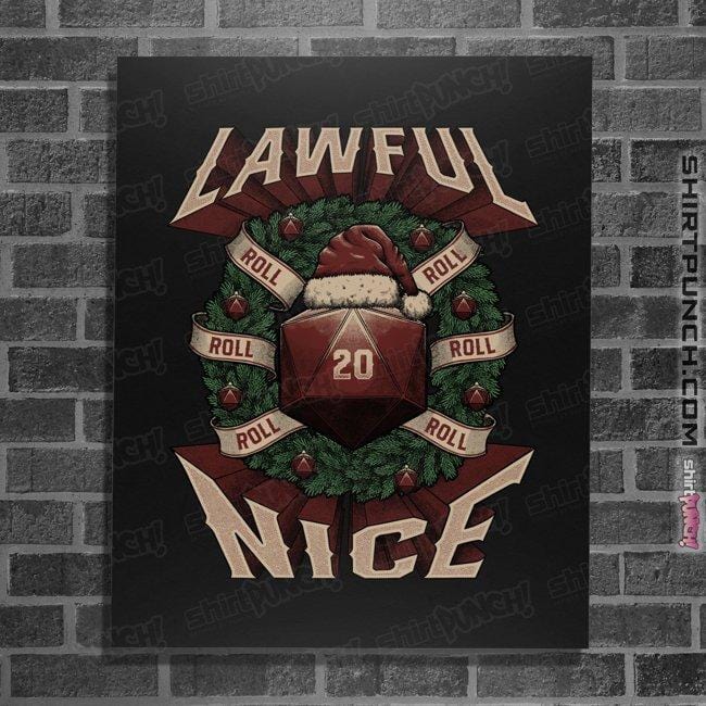 Shirts Posters / 4"x6" / Black Lawful Nice Christmas