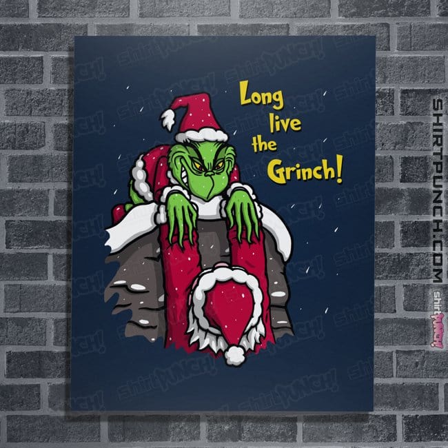 Daily_Deal_Shirts Posters / 4"x6" / Navy Long Live The Grinch