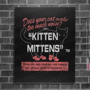 Secret_Shirts Posters / 4"x6" / Black Kitten Mittens