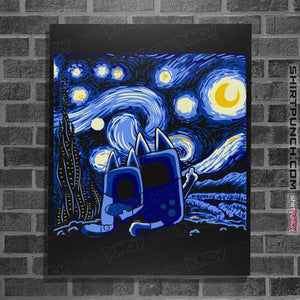 Secret_Shirts Posters / 4"x6" / Black Bluey Night