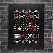 Load image into Gallery viewer, Shirts Posters / 4&quot;x6&quot; / Black Santa Of The Yolk Folk
