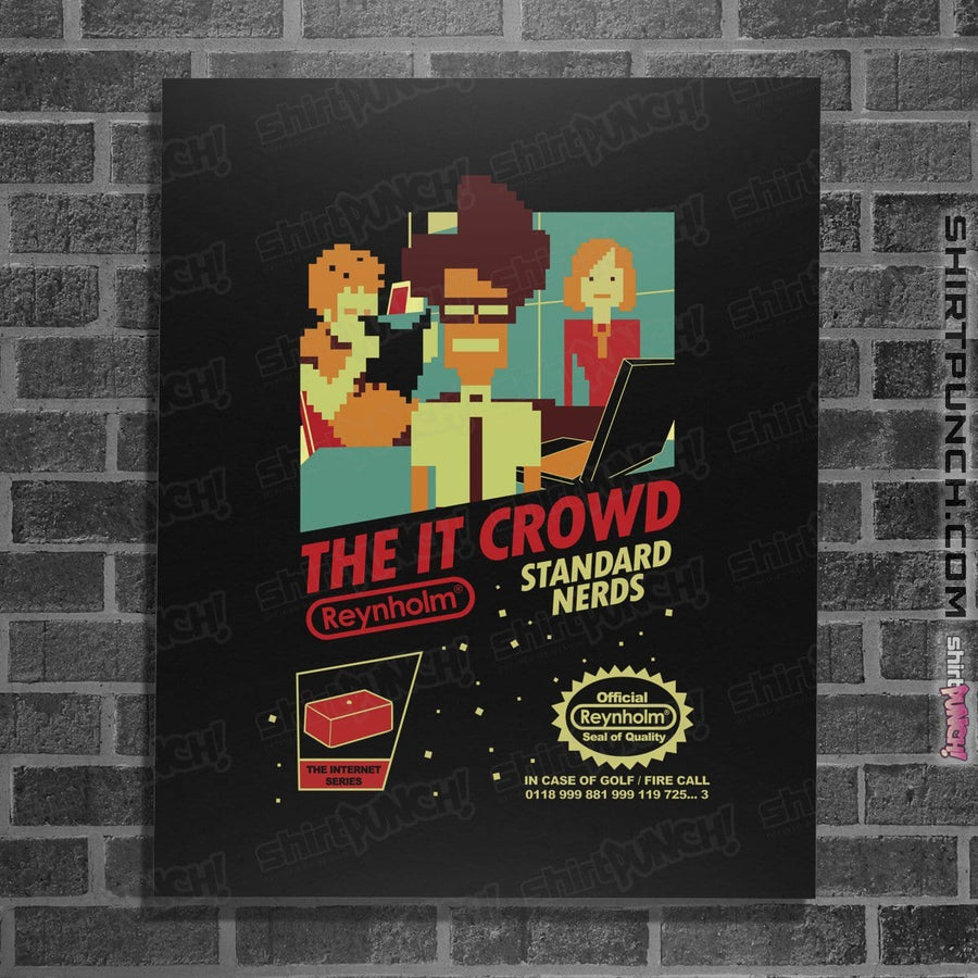 Shirts Posters / 4"x6" / Black Standard Nerds NES