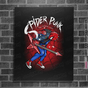 Daily_Deal_Shirts Posters / 4"x6" / Black Spider Punk